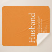 Couverture Sherpa Définition du mari Cool moderne Amusement orange (Devant (Horizontal))