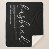 Couverture Sherpa Définition du mari Love Heart Élégant Script (Devant)