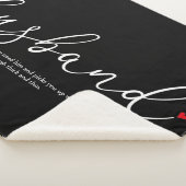 Couverture Sherpa Définition du mari Love Heart Élégant Script (3/4)