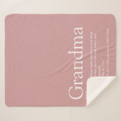 Couverture Sherpa Définition grand-mère rose poussiéreuse (Devant (Horizontal))
