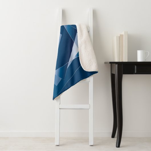 Couverture Sherpa dégradé bleu 1 (En situation)