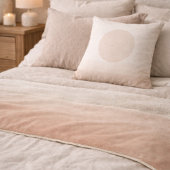 Couverture Sherpa Dégradé Ciel Taupe Rosé