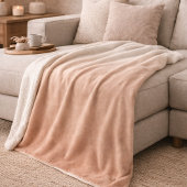 Couverture Sherpa Dégradé Ciel Taupe Rosé