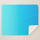 Couverture Sherpa Dégradé de couleur bleu (Devant (Horizontal))
