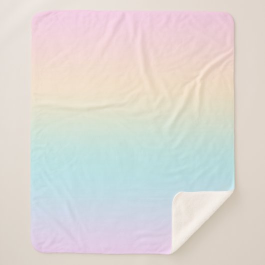 Couverture Sherpa dégradé de couleur pastel (Devant)
