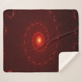 Couverture Sherpa Dégradé de l'étincelle rouge flamme (Devant (Horizontal))