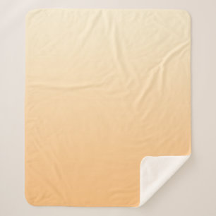 Couverture Sherpa Dégradé des couleurs Jaune et Pêche