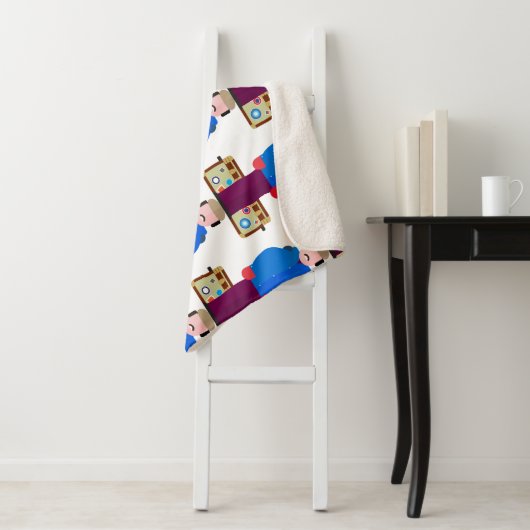 Couverture Sherpa Del Griffith – Patterned Sherpa Blanket (En situation)