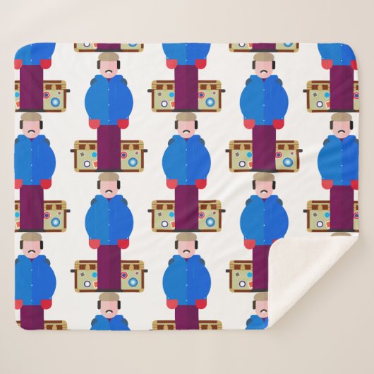 Couverture Sherpa Del Griffith – Patterned Sherpa Blanket (Devant (Horizontal))