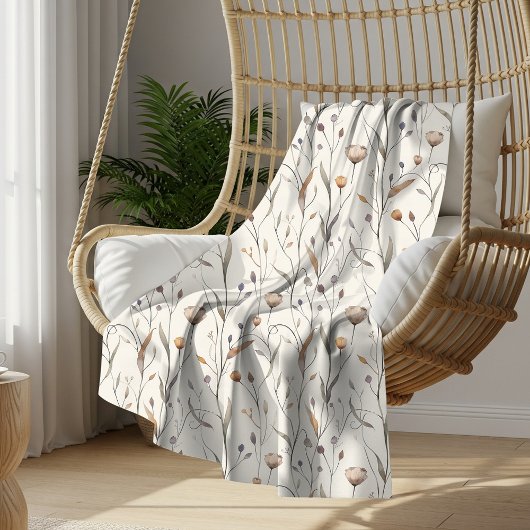 Couverture Sherpa Delicate Wildflowers 