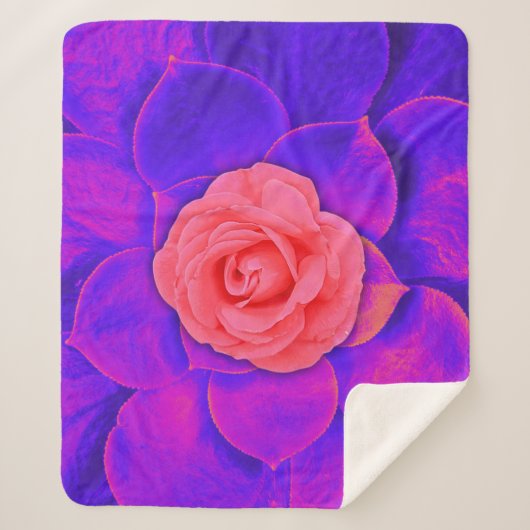 Couverture Sherpa Délice de Rose (Devant)