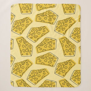 Couverture Sherpa delicious cheese seamless pattern isolated in yell