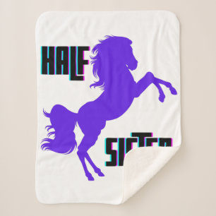 Couverture Sherpa Demi-Soeur Pony Violet frère