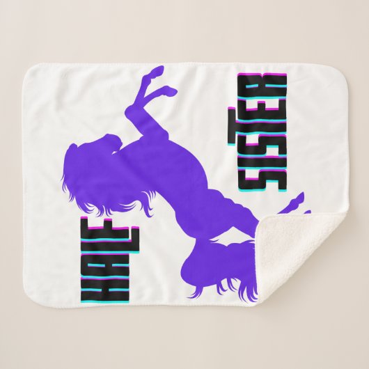 Couverture Sherpa Demi-Soeur Pony Violet frère (Devant (Horizontal))