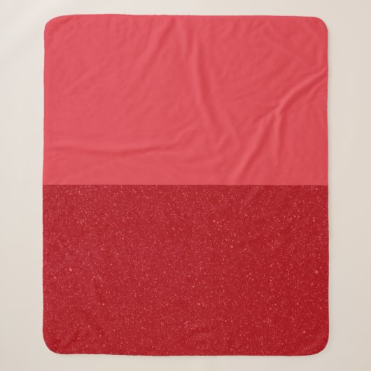 Couverture Sherpa Demi-Teinte Rouge Tomate – Perso (Devant)