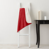 Couverture Sherpa Demi-Teinte Rouge Tomate – Perso (En situation)