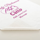 Couverture Sherpa Demoiselle d'honneur de camp rose ajouter nom date (3/4)