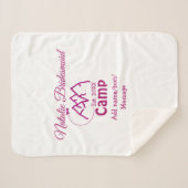 Couverture Sherpa Demoiselle d'honneur de camp rose ajouter nom date (Devant (Horizontal))