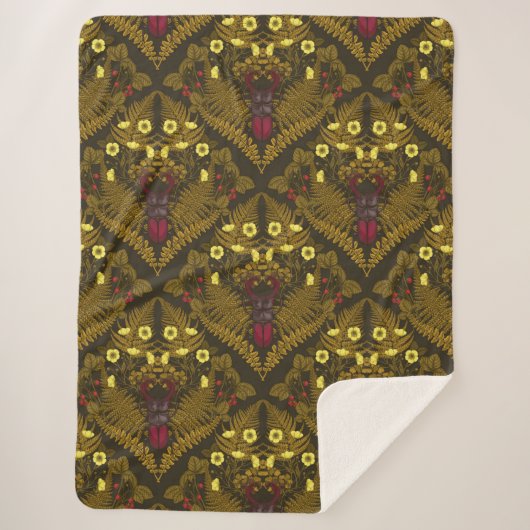 Couverture Sherpa Dendroctones et fougères (Devant)