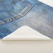 Couverture Sherpa denim bleu (3/4)