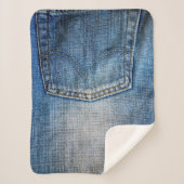Couverture Sherpa denim bleu (Devant)