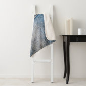 Couverture Sherpa denim bleu (En situation)