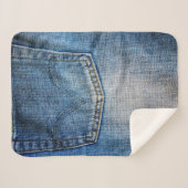 Couverture Sherpa denim bleu (Devant (Horizontal))