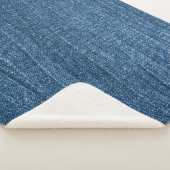 Couverture Sherpa Dénim bleu Texture : Jeans classiques. (3/4)
