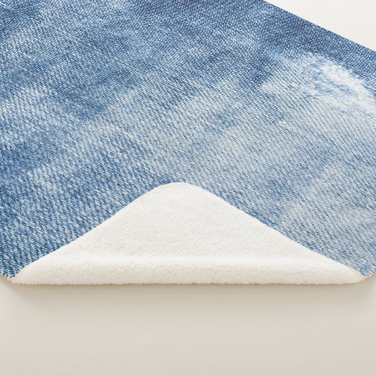 Couverture Sherpa Dénim Texture : Trous robustes. (3/4)