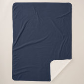 Couverture Sherpa Denim uni couleur unie (Devant)