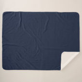 Couverture Sherpa Denim uni couleur unie (Devant (Horizontal))