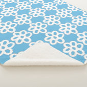 Couverture Sherpa Dentelle blanche motif floral Sherpa Blanket (3/4)