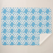 Couverture Sherpa Dentelle blanche motif floral Sherpa Blanket (Devant (Horizontal))