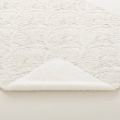 Couverture Sherpa Dentelle fausse blanche crème (3/4)