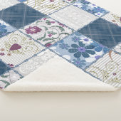 Couverture Sherpa Dentelle florale : Patchwork Arrière - plan sans c (3/4)