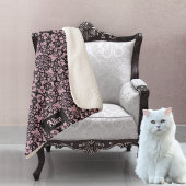 Couverture Sherpa Dentelle noire sur Fishnet Look - ajouter le nom a