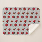 Couverture Sherpa Des astronautes en costume rouge sur gris (Devant (Horizontal))