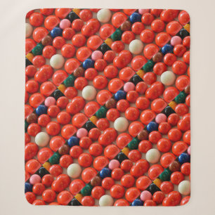 Couverture Sherpa Des Ballons De Snooker Colorés,