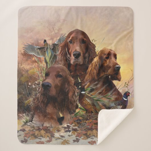 Couverture Sherpa Des couteaux irlandais avec faisans - Chasse à la  (Devant)