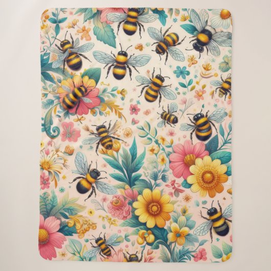 Couverture Sherpa Des fleurs effervescentes (Devant)