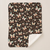 Couverture Sherpa Des rêves bohèmes de papillons et de fleurs sur. (Devant)