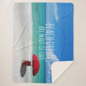 Couverture Sherpa Des Rêves De Plage Tropicaux Sont Faits De Ce Para (Devant)