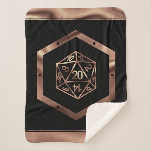 Couverture Sherpa Dés RPG | Imaginaire cuivre Retro Tabletop PnP Gam (Devant)