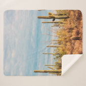 Couverture Sherpa Désert avec les cactus du Saguaro (Devant (Horizontal))