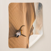 Couverture Sherpa Deserts | Cow Skull Rippled Sand Dunes (Devant)