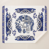 Couverture Sherpa Design classique de saule bleu (Devant (Horizontal))