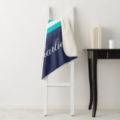 Couverture Sherpa Design d'Ancre moderne Turquoise (En situation)