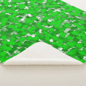 Couverture Sherpa Design d'art Abstrait Foliage vert (3/4)