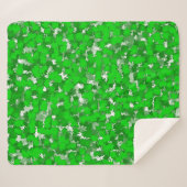 Couverture Sherpa Design d'art Abstrait Foliage vert (Devant (Horizontal))