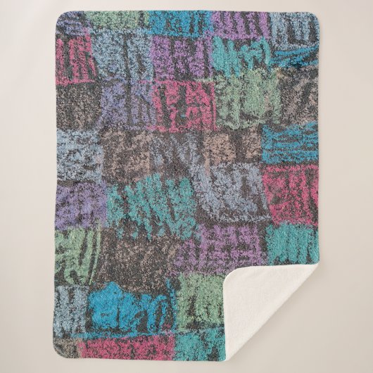 Couverture Sherpa Design de décoration de maison abstraite multicolo (Devant)